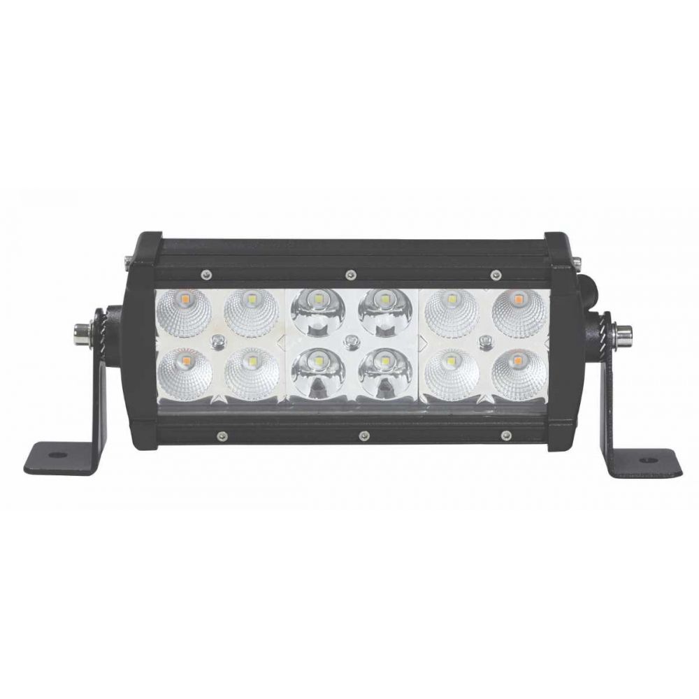 WOLFRAM 19 cm LED Bar Beyaz + Sarı 7 Fonksiyon 32W 12V-24V – Mini LED Bar, Çift Renk Off Road Araç Üstü Projektör